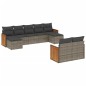 vidaXL Set de muebles de jardín 9 pzas y cojines ratán sintético gris vidaXL Set de muebles de jardín 9 pzas y cojines ratán sintético gris