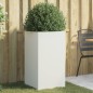 vidaXL Jardinera de acero laminado en frío blanco 42x38x75 cm vidaXL Jardinera de acero laminado en frío blanco 42x38x75 cm