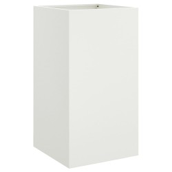 vidaXL Jardinera de acero laminado en frío blanco 42x38x75 cm