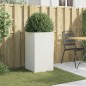 vidaXL Jardinera de acero laminado en frío blanco 42x38x75 cm vidaXL Jardinera de acero laminado en frío blanco 42x38x75 cm