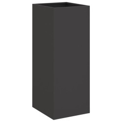 vidaXL Jardinera de acero laminado en frío negro 32x27,5x75 cm