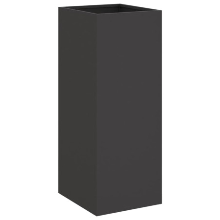 vidaXL Jardinera de acero laminado en frío negro 32x27,5x75 cm