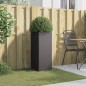 vidaXL Jardinera de acero laminado en frío negro 32x27,5x75 cm vidaXL Jardinera de acero laminado en frío negro 32x27,5x75 cm