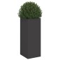 vidaXL Jardinera de acero laminado en frío negro 32x27,5x75 cm vidaXL Jardinera de acero laminado en frío negro 32x27,5x75 cm
