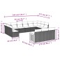 vidaXL Set de sofás de jardín y cojines 13 pzas ratán sintético negro vidaXL Set de sofás de jardín y cojines 13 pzas ratán sintético negro