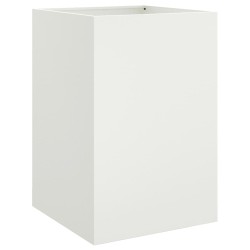 vidaXL Jardinera de acero laminado en frío blanco 52x48x75 cm