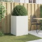 vidaXL Jardinera de acero laminado en frío blanco 52x48x75 cm vidaXL Jardinera de acero laminado en frío blanco 52x48x75 cm
