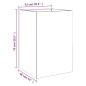 vidaXL Jardinera de acero laminado en frío verde oliva 52x48x75 cm