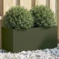 vidaXL Jardinera de acero laminado en frío verde oliva 62x30x29 cm vidaXL Jardinera de acero laminado en frío verde oliva 62x30x29 cm