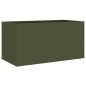 vidaXL Jardinera de acero laminado en frío verde oliva 62x30x29 cm vidaXL Jardinera de acero laminado en frío verde oliva 62x30x29 cm