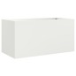 vidaXL Jardinera de acero laminado en frío blanco 62x30x29 cm