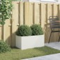 vidaXL Jardinera de acero laminado en frío blanco 62x30x29 cm