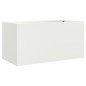 vidaXL Jardinera de acero laminado en frío blanco 62x30x29 cm