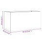 vidaXL Jardinera de acero laminado en frío blanco 62x30x29 cm