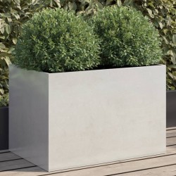vidaXL Jardinera de acero inoxidable plateado 62x40x39 cm