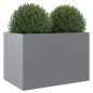 vidaXL Jardinera de acero galvanizado plateado 62x40x39 cm vidaXL Jardinera de acero galvanizado plateado 62x40x39 cm