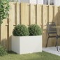 vidaXL Jardinera de acero laminado en frío blanco 62x47x46 cm vidaXL Jardinera de acero laminado en frío blanco 62x47x46 cm