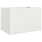 vidaXL Jardinera de acero laminado en frío blanco 62x47x46 cm vidaXL Jardinera de acero laminado en frío blanco 62x47x46 cm