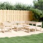 vidaXL Juego de muebles de jardín 8 piezas madera maciza de pino vidaXL Juego de muebles de jardín 8 piezas madera maciza de pino