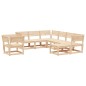 vidaXL Juego de muebles de jardín 8 piezas madera maciza de pino vidaXL Juego de muebles de jardín 8 piezas madera maciza de pino