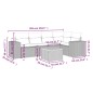 vidaXL Set de sofás de jardín 6 piezas y cojines ratán sintético negro vidaXL Set de sofás de jardín 6 piezas y cojines ratán sintético negro