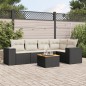 vidaXL Set de sofás de jardín 6 piezas y cojines ratán sintético negro vidaXL Set de sofás de jardín 6 piezas y cojines ratán sintético negro
