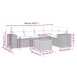 vidaXL Set de sofás de jardín 6 piezas y cojines ratán sintético negro vidaXL Set de sofás de jardín 6 piezas y cojines ratán sintético negro