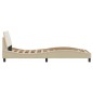 vidaXL Estructura de cama con cabecero de tela color crema 90x200 cm vidaXL Estructura de cama con cabecero de tela color crema 90x200 cm