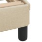 vidaXL Estructura de cama con cabecero de tela color crema 90x200 cm vidaXL Estructura de cama con cabecero de tela color crema 90x200 cm