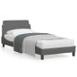 vidaXL Estructura de cama con cabecero de tela gris oscuro 90x200 cm vidaXL Estructura de cama con cabecero de tela gris oscuro 90x200 cm