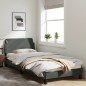 vidaXL Estructura de cama con cabecero de tela gris oscuro 90x200 cm vidaXL Estructura de cama con cabecero de tela gris oscuro 90x200 cm