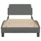 vidaXL Estructura de cama con cabecero de tela gris oscuro 90x200 cm vidaXL Estructura de cama con cabecero de tela gris oscuro 90x200 cm