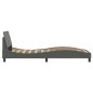 vidaXL Estructura de cama con cabecero de tela gris oscuro 90x200 cm vidaXL Estructura de cama con cabecero de tela gris oscuro 90x200 cm