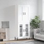 vidaXL Aparador alto madera contrachapada blanco 69,5x34x180 cm vidaXL Aparador alto madera contrachapada blanco 69,5x34x180 cm