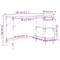 vidaXL Escritorio metal y madera ingeniería roble ahumado 120x50x75 cm vidaXL Escritorio metal y madera ingeniería roble ahumado 120x50x75 cm