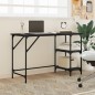 vidaXL Escritorio de metal y madera de ingeniería negro 120x50x75 cm vidaXL Escritorio de metal y madera de ingeniería negro 120x50x75 cm