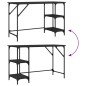 vidaXL Escritorio de metal y madera de ingeniería negro 120x50x75 cm vidaXL Escritorio de metal y madera de ingeniería negro 120x50x75 cm