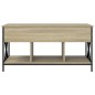 vidaXL Mesa de centro madera ingeniería metal roble Sonoma 100x55x50cm vidaXL Mesa de centro madera ingeniería metal roble Sonoma 100x55x50cm