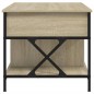 vidaXL Mesa de centro madera ingeniería metal roble Sonoma 100x55x50cm vidaXL Mesa de centro madera ingeniería metal roble Sonoma 100x55x50cm
