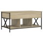 vidaXL Mesa de centro madera ingeniería metal roble Sonoma 100x55x50cm vidaXL Mesa de centro madera ingeniería metal roble Sonoma 100x55x50cm