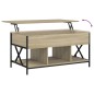 vidaXL Mesa de centro madera ingeniería metal roble Sonoma 100x55x50cm vidaXL Mesa de centro madera ingeniería metal roble Sonoma 100x55x50cm