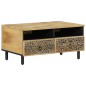 vidaXL Mesa de centro de madera maciza mango 80x54x40 cm vidaXL Mesa de centro de madera maciza mango 80x54x40 cm