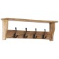 vidaXL Perchero de pared con 4 ganchos madera maciza de mango vidaXL Perchero de pared con 4 ganchos madera maciza de mango