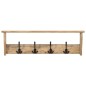 vidaXL Perchero de pared con 4 ganchos madera maciza de mango vidaXL Perchero de pared con 4 ganchos madera maciza de mango