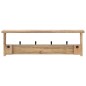 vidaXL Perchero de pared con 4 ganchos madera maciza de mango vidaXL Perchero de pared con 4 ganchos madera maciza de mango