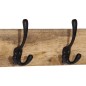 vidaXL Perchero de pared con 4 ganchos madera maciza de mango vidaXL Perchero de pared con 4 ganchos madera maciza de mango