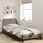 vidaXL Estructura de cama con cabecero de tela gris taupe 80x200 cm