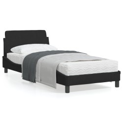 vidaXL Estructura de cama con cabecero de terciopelo negro 80x200 cm