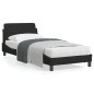 vidaXL Estructura de cama con cabecero de terciopelo negro 80x200 cm vidaXL Estructura de cama con cabecero de terciopelo negro 80x200 cm