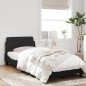 vidaXL Estructura de cama con cabecero de terciopelo negro 80x200 cm vidaXL Estructura de cama con cabecero de terciopelo negro 80x200 cm
